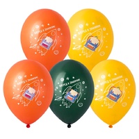1103-3295 Шар с рисунком 14" Вперед к знаниям 5 цв