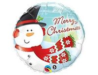1202-2095 П 18" Merry Cristmas Снеговик