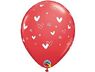 1103-3096 Шелк 11" Сердца Red Pink/Q