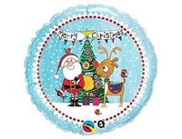 1202-2090 П 18" RE MERRY CHRISTMAS Санта