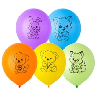 1103-3354 Шар 12" с рис Зверята озорные/E
