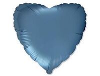 1204-1498 Ф Б/РИС 18" СЕРДЦЕ Сатин Steel Blue