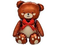 1208-0946 К ФИГУРА AIR Мишка коричневый бант красн