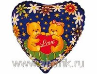 1201-0151 Ф 9" Медвежата с сердечком(FM)