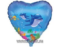 1202-0427 Ф 18" Дельфины(FM)