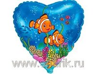 1202-0477 Ф 18" Рыбки клоуны(FM)