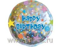 1202-1019 А 18" HB Шары и звезды голография S60