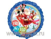 1202-1234 А 18" Санта и Микки с друзьями S60