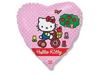 1202-1791 Ф 18" Hello Kitty на велосипеде/FM