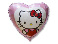 1202-2036 Ф 18" Hello Kitty в сердце розовом/FM