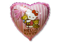 1202-2038 Ф 18" Hello Kitty с медвежатами/FM