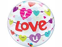 1202-2263 П BUBBLE 22" ILY Гирлянда Сердца	