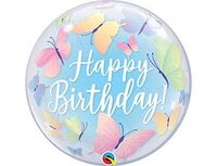 1202-3181 П BUBBLE 22" HB Бабочки пастель	