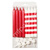 Свечи Ассорти Red & White в полоску 8шт 8см Свечи Ассорти Red & White в полоску 8шт 8см