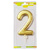 Свеча Цифра 12см Большая Gold 2