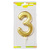 Свеча Цифра 12см Большая Gold 3 Свеча Цифра 12см Большая Gold 3