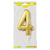 Свеча Цифра 12см Большая Gold 4 Свеча Цифра 12см Большая Gold 4