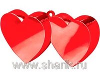 1302-0242 Грузик д/шара Два Сердца красн 170гр/AN