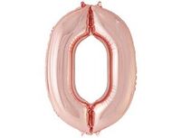 1207-6624 К ЦИФРА 0 40" Металлик Rose Gold