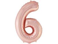 1207-6630 К ЦИФРА 6 40" Металлик Rose Gold