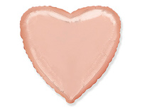  1204-0760 Ф Б/РИС 18" СЕРДЦЕ Металлик Rose Gold