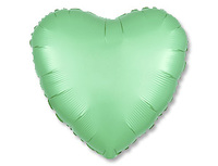 1204-0868 Р Б/РИС СЕРДЦЕ 18" Сатин Pale Green