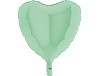  1204-0882 Г Б/РИС СЕРДЦЕ 18" Пастель Matte Green