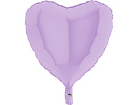  1204-0883 Г Б/РИС СЕРДЦЕ 18" Пастель Matte Lilac