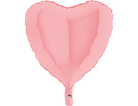  1204-0884 Г Б/РИС СЕРДЦЕ 18" Пастель Matte Pink