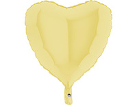  1204-0885 Г Б/РИС СЕРДЦЕ 18" Пастель Matte Yellow