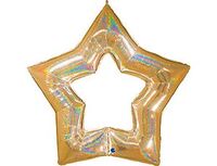 1204-1133 Г Б/РИС ЗВЕЗДА полая 48" Gold блеск