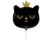  1206-1525 Г М/ФИГУРА/Голова кошки в короне черная 