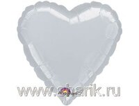 1204-0035 А Б/РИС СЕРДЦЕ 18" Металлик Silver