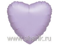 1204-0039 А Б/РИС СЕРДЦЕ 18" Пастель Lilac