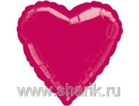 1204-0222 А Б/РИС СЕРДЦЕ 18" Металлик Burgundy
