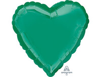 1204-0592 А Б/РИС СЕРДЦЕ 18" Металлик EmeraldGreen