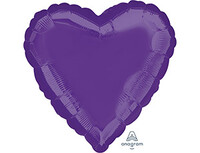 1204-0595 А Б/РИС СЕРДЦЕ 18" Металлик New Purple