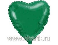 1204-0172 Ф Б/РИС 9" СЕРДЦЕ Металлик Green(FM)