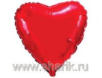1204-0174 Ф Б/РИС 9" СЕРДЦЕ Металлик Red(FM)
