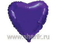 1204-0176 Ф Б/РИС 9" СЕРДЦЕ Металлик Violet(FM)