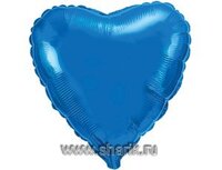 1204-0081 Ф Б/РИС 18" СЕРДЦЕ Металлик Blue(FM)
