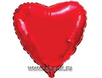 1204-0085 Ф Б/РИС 18" СЕРДЦЕ Металлик Red(FM)