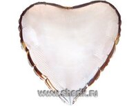 1204-0086 Ф Б/РИС 18" СЕРДЦЕ Металлик Silver(FM)