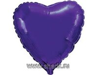 1204-0087 Ф Б/РИС 18" СЕРДЦЕ Металлик Violet(FM)
