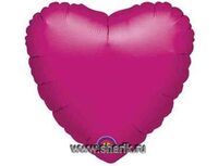 1204-0028 А Б/РИС СЕРДЦЕ 18" Металлик Fuchsia