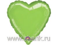 1204-0030 А Б/РИС СЕРДЦЕ 18" Металлик LimeGreen