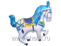 1207-1288 Ф ФИГУРА/11 Лошадь цирковая голубая/FM	
