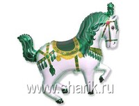 1207-1289 Ф ФИГУРА/11 Лошадь цирковая зеленая/FM	