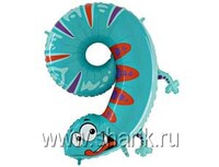 1207-1691 Г ЦИФРА 9 36" Ящерица	