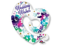1207-2869 А ФИГУРА/P35 Wedding wishes Сердце Цветы	